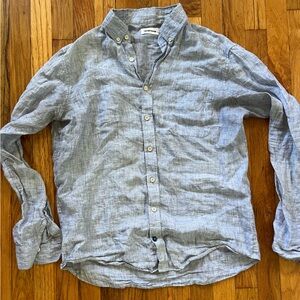 Taylor Stitch - linen pin dot Jack shirt  - size L